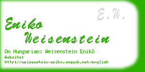 eniko weisenstein business card